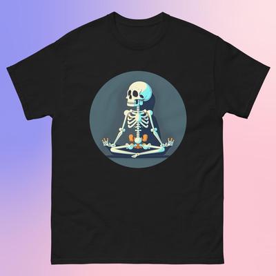 Meditating Skeleton Yoga Enthusiast - Unisex Short Sleeve T-Shirt