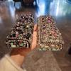 Portable Rhinestone-inlay Glasses Case Shiny Eyewears Storage Box Sunglasses Protective Case  Work