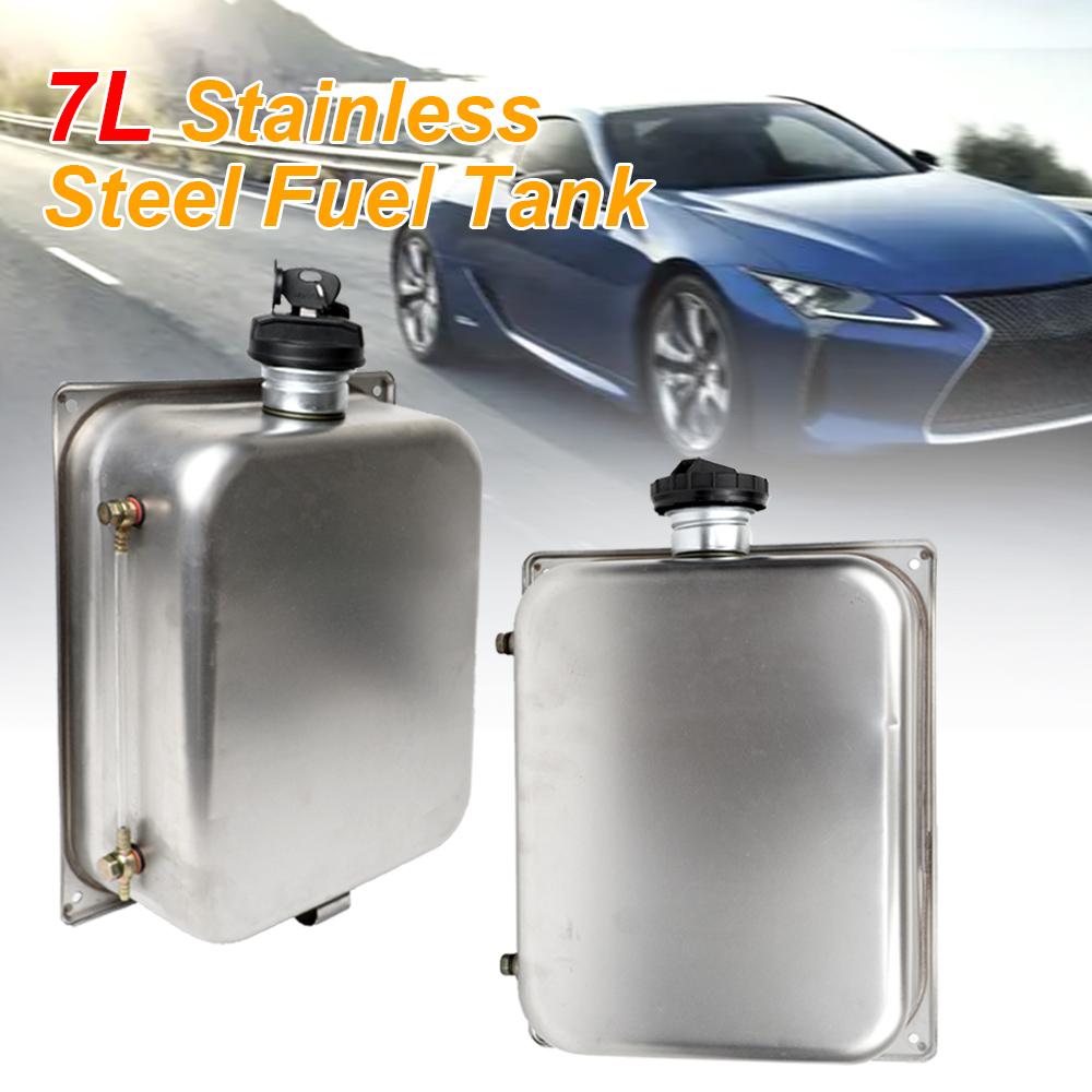 Serbatoio Carburante Riscaldatore da Parcheggio 7L Acciaio Inossidabile Fusto Olio Diesel Con Indicatore di Livello Olio Tappo Olio Auto Senza Chiave Accessori Riscaldatore
