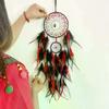 Hand-woven Dreamcatcher Wind Chimes, Adorned With Artificial Feathers And Crystals, Exquisite Wall Decoration