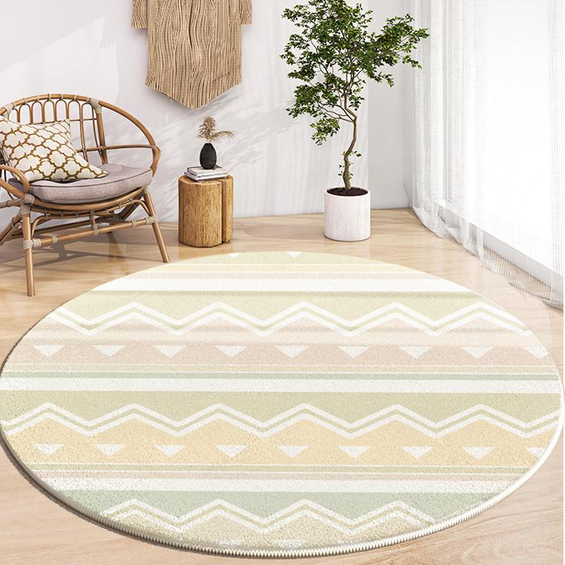 Wabi-sabi Style Round Carpets Home Living Room Decoration Rugs Simplicity Bedroom Bedside Carpet Study Lounge Rug Washable Mats
