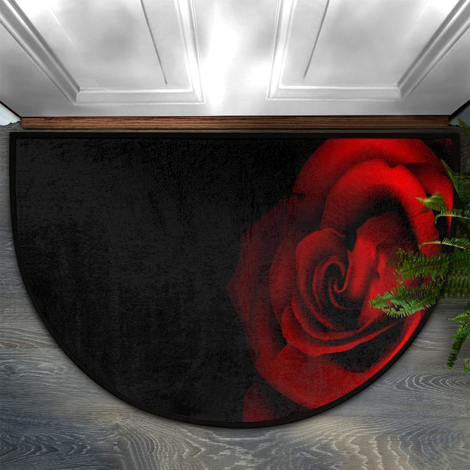 

Американский кристальный бархатный полукруглый коврик для пола, украшение крыльца, нескользящий и грязный коврик для пола, впитывающий нескользящий коврик для ванной комнаты 60*90cm