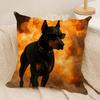 Handsome Doberman Cushion Cover Pillowcase Ultra Soft Skin Friendly Fabric Cloud Like Comfort & Concealed Zipper