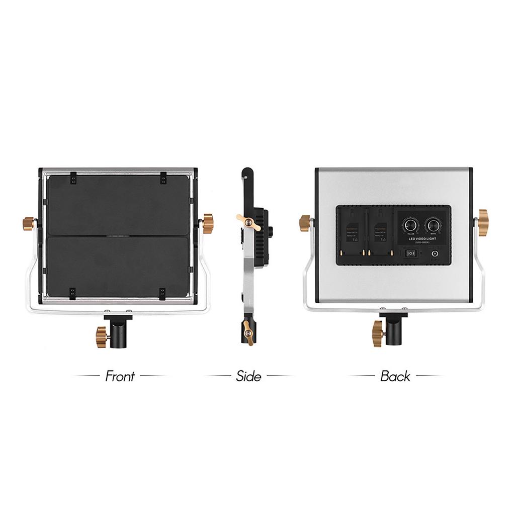 LED Video Light Panel Fill-in Lamp with Barn Door 480 LED Bds Brightness 3200K-5600K Color Temperature for Studio Photography Video Shootin