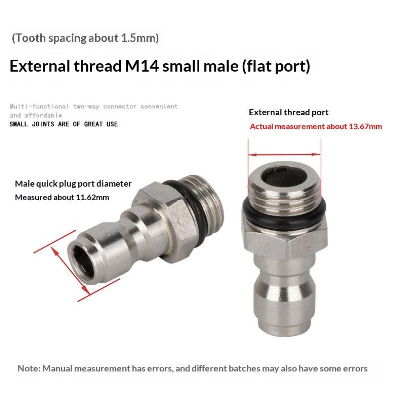 M14 X 1.5 Male Female Quick Connect Set Leak Proof Rust Resistant for DIY Home Garden Pressure Watering System Install