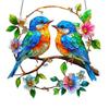 Yousheng Bird Suncatcher Stained Glass Hummingbird Window Hanging Ornament for Home Wall Garden Decor Bird Lover Gifts