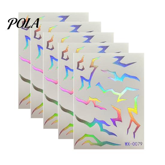 5 Sheets Holographic Lightning Tattoos, Waterproof Flash Temporary Stickers, Full Color Body Art for Festival Party Sale Goods