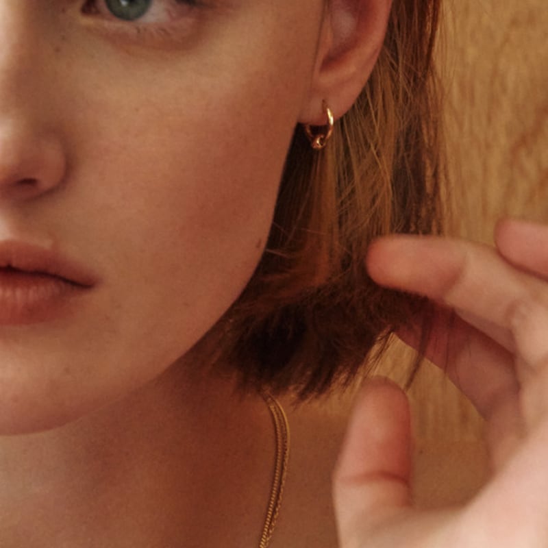 LUNNE 14k Diamond Pebble Charm (14k Gold) #LCC02