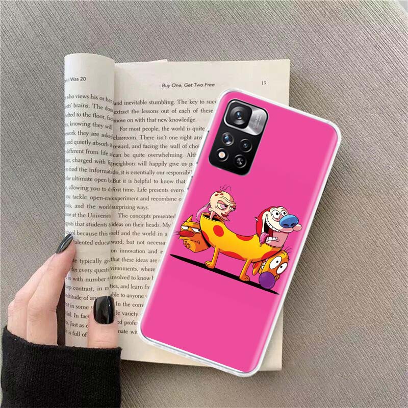 

Anime Ren and S-stimpy Phone Case For Redmi Note 13 12 Pro Plus 14 15 Pro 5G 11 11T 11E 11S 10 Pro 10S 9 9S Cover Cell Clear TPU Redmi Note 13 5G