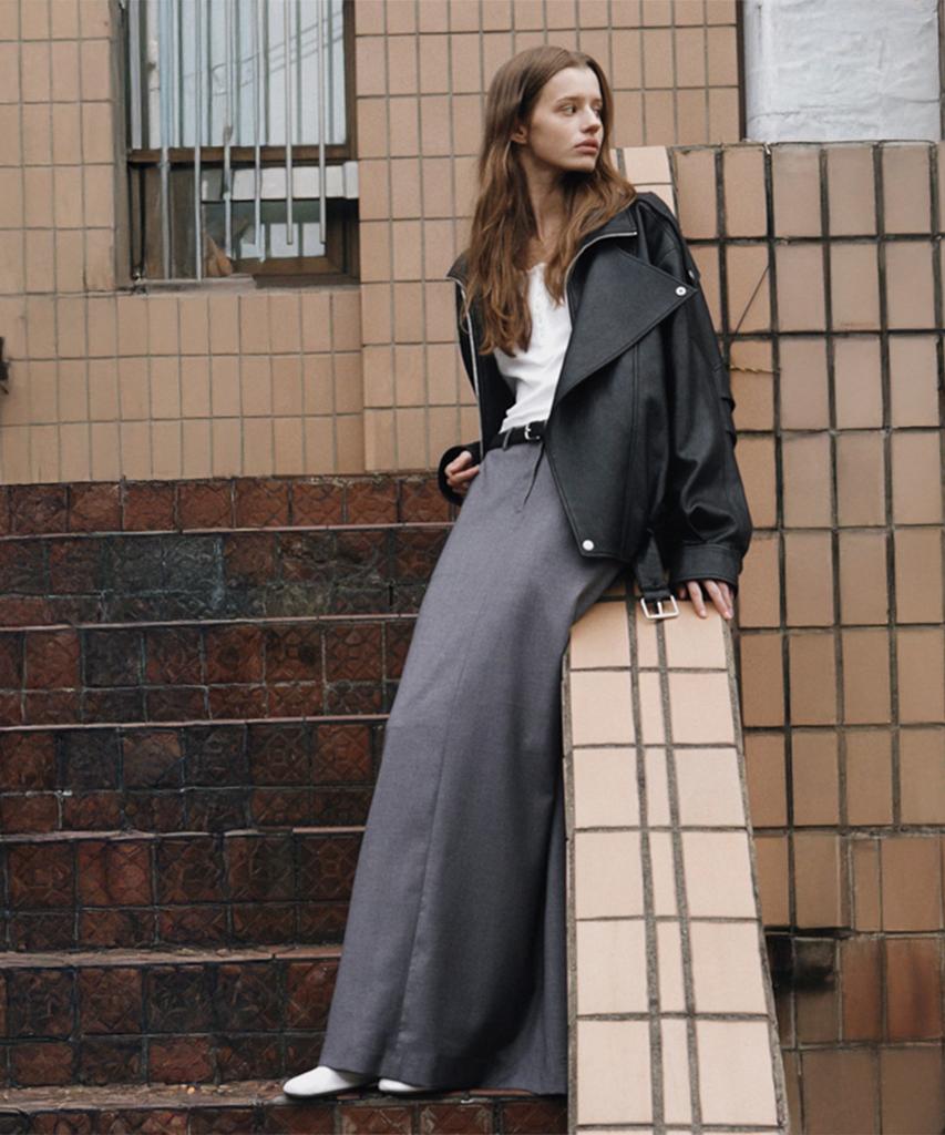 Kwinseulaebis Mira Wool Blend Long Skirt