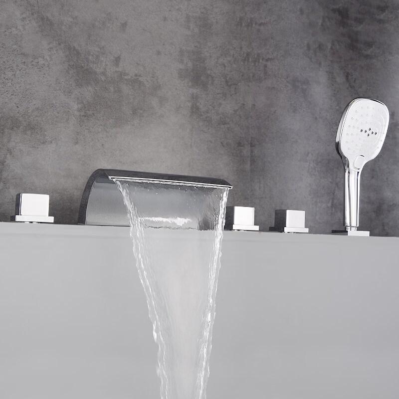 

TLXT Bathtub Deck-Mounted Waterfall Faucet
