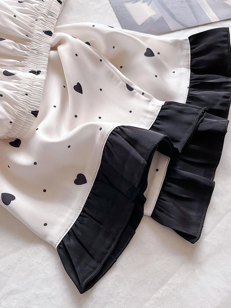 Women's Mulberry Silk Pajamas - Summer 2025 Style, Short Sleeve, Sweet Design, Long Pants Homewear