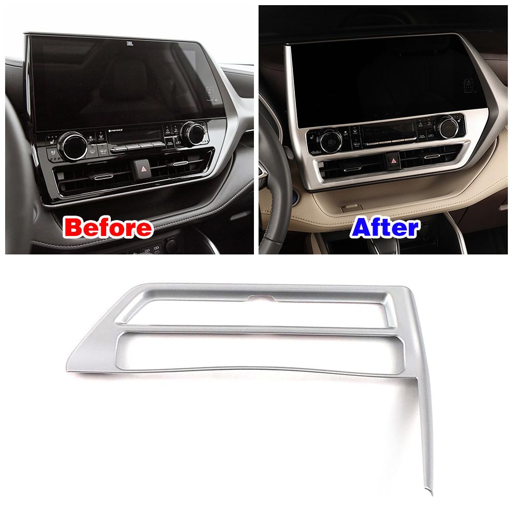 

Для Toyota Highlander XU70 2024 Накладка на рамку кнопки переключения кондиционера и дефлектора центральной консоли салона автомобиля