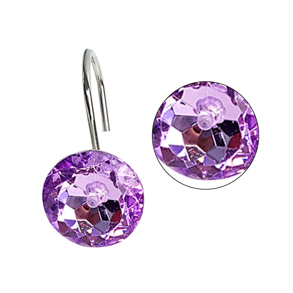 12pcs Window Drapery Rod Hook Ring Bath Bathroom Window Screen Hooks