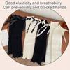 Women Sweet Bowknot Arm Leg Sleeves Ruffled Trim Sun Protective Ribbed Knit Arm Leg Covers Fingerless Gloves Accessories