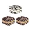 Portable Leopard Print Jewelry Pouch Trendy Leopard Print Jewelry Carriers Soft Storage Case for Business and Leisure