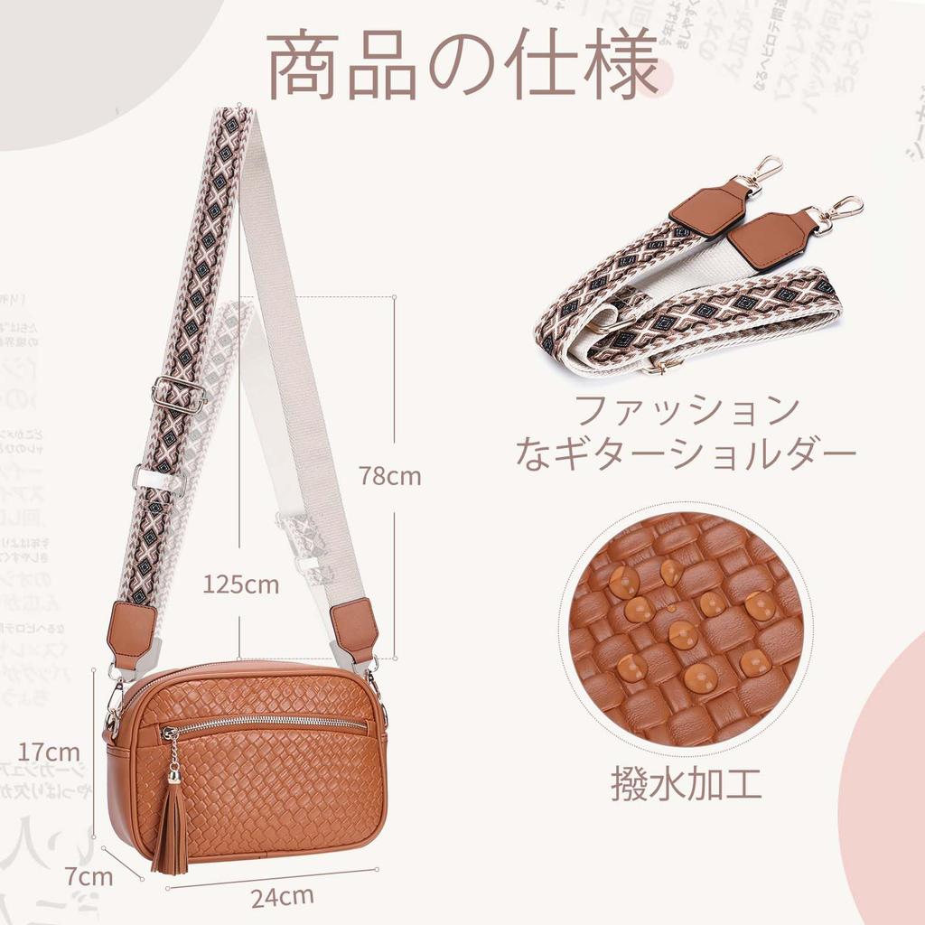 VASCHY Women's Shoulder Bag, Small Leather Crossbody Bag, Lightweight, Waterproof, with Shoulder Strap, Perfect for Travel, Commuting, and Casual