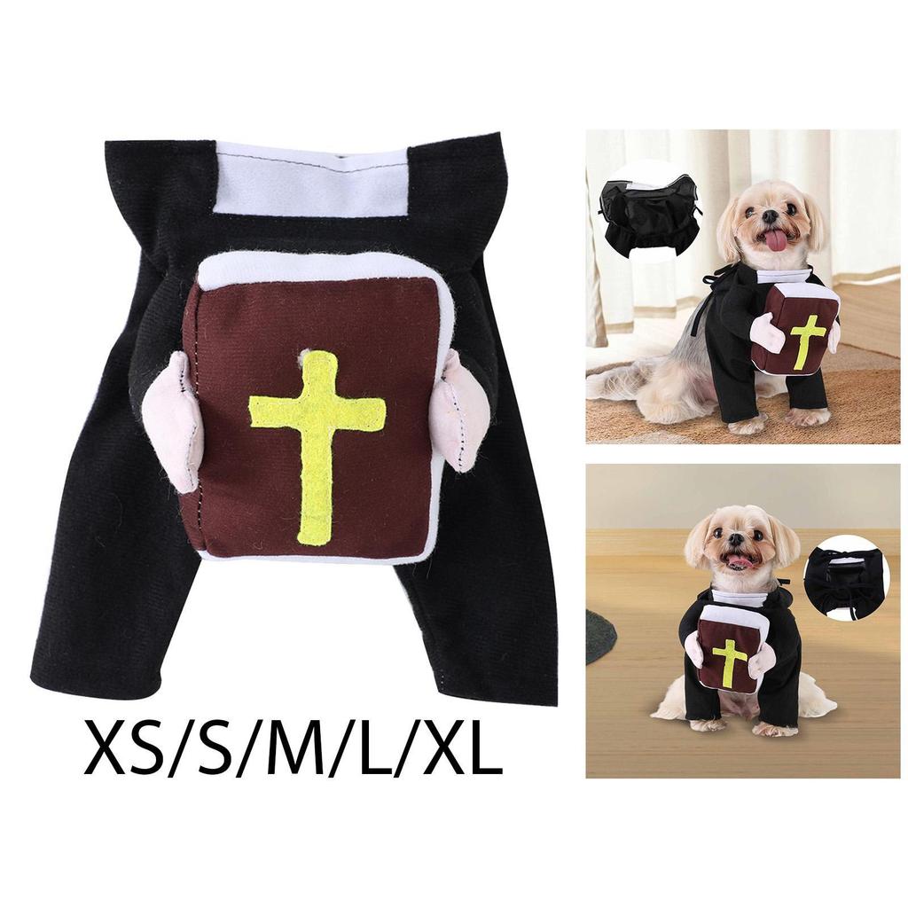 Comfortable Priest Halloween Pet Costume Puppy Party Dress Up for Small Dogs and Cats Pet Accessories Cosplay