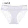 Summer Fashionable Sexy Patchwork Lace Underwear 3pcs/lot Women's Ice Silk Comfortable Breathable Triangle Pants Romantic Women's Triangle Pants