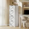Office Filing Cabinet, 4 Drawers, Hanging File Holders for A4, Rustic, 40 x 40 x 131 cm, White