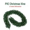 2,7 Meter grüne PVC-Weihnachtsgirlande Dekoration für Hotels & Supermärkte