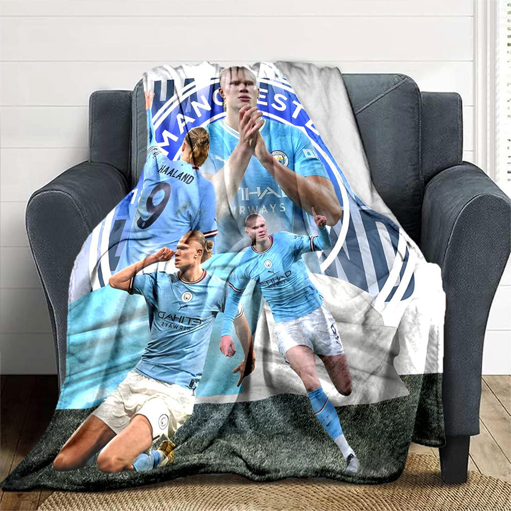 1pc Haaland11 Blanket, Gift, for Men and Women, Soft Blanket, Good for Sofa Bed Couch Travel, Lightweight Flannel Blanket
