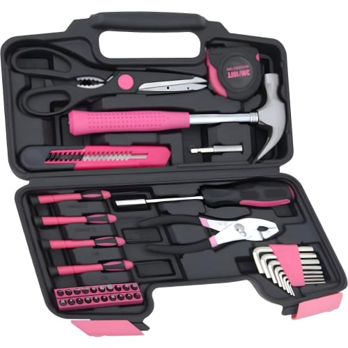 HANTINSTINA 39-Piece Household Tool Set, Perfect for DIY Work and Repair, Motorcycle and Bicycle Maintenance, Home and Office Use, Compact and Lightwe