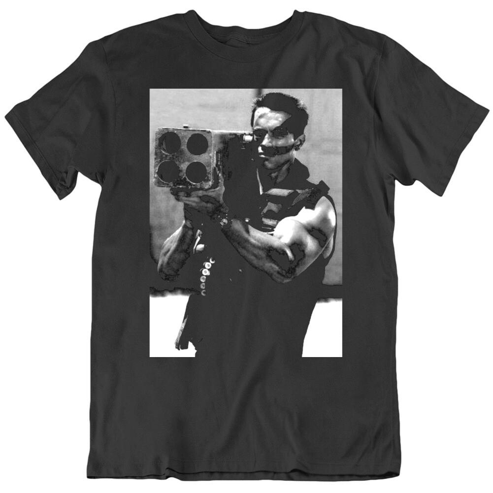 Cult Classic Commando Missile Launcher Action Movie Fan V4 T-shirt L