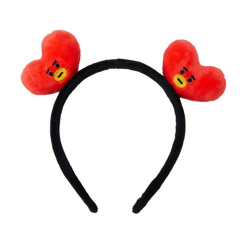 Bt21 Line Friends 3D Plüsch Stirnband für Frauen Weich und Bequem Chimmy Ohren Haarreif Band