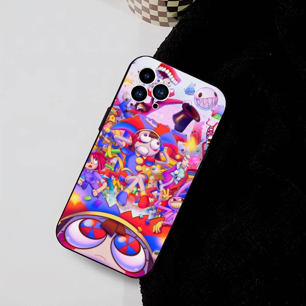 Coque de téléphone Anime The A-Amazing Digital C-Circus Cool Silicone Noir Souple Pour IPhone 16 15 14 13 12 11 X XR Plus Pro Max Plus