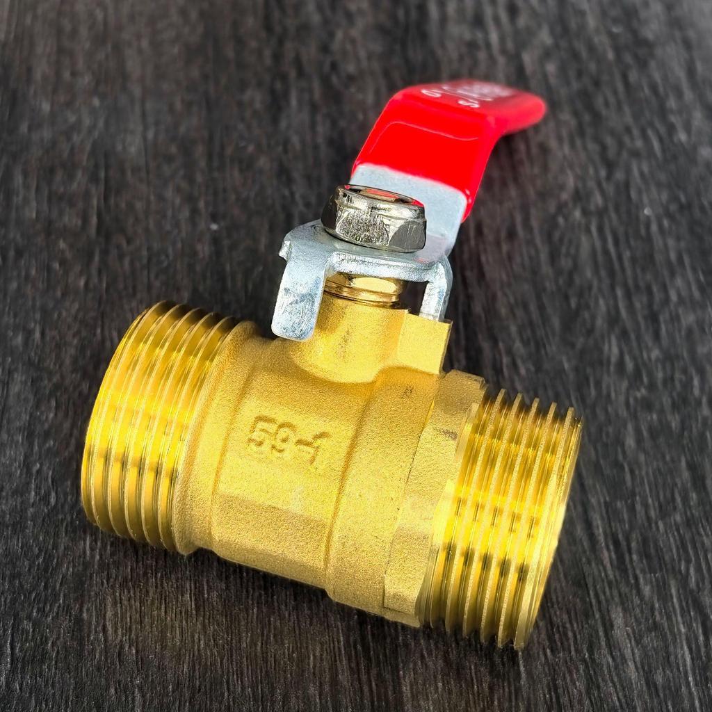 Brass Long Handle Ball Valve - Multi-Size (1/4" to 1") Pneumatic Tap with Internal/External Thread for Water Drain