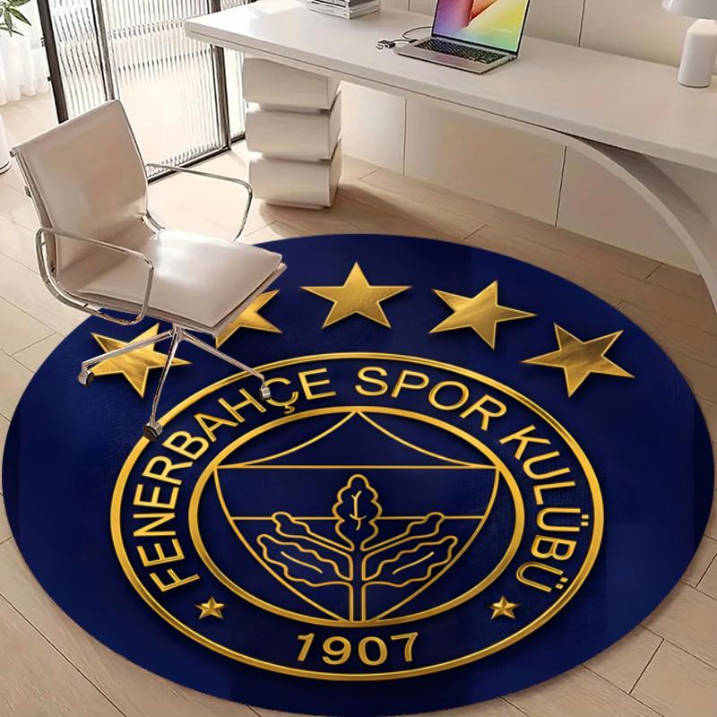 Personalized Fenerbahçe Spor Kulübü Round Chair Office Rug - Perfect for Mat, Office Chair & More - Ideal Gift for Birthdays and Holidays