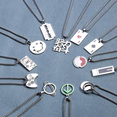 Men's Titanium Steel Hip Hop Pendant Necklace - Trendy, Non-fading Street Style