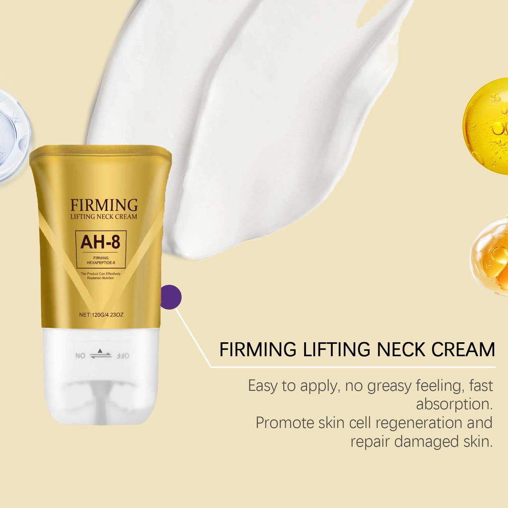 AH-8 Firming Neck Cream Moisturizer Anti Aging Smoothing Wrinkles Rolling  Massage Polypeptide Eye Cream Eye & Neck Skincare Set