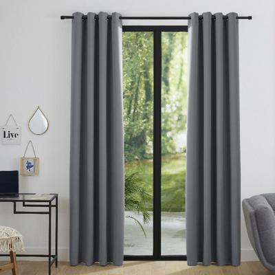Set of 2 Blackout Curtains 140 X 260 Cm "Night" Granite