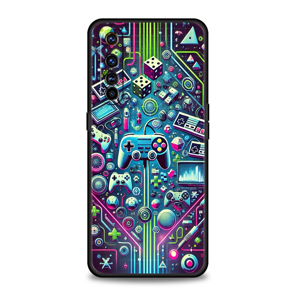 Etui Na Telefon Do Oppo A17 A31 A54 A57 A78 A79 A80 A98 Find X5 X6 Reno 7 8 10 11 12 13 F Pro Miękki Pokrowiec TPU Technologia Konsola Do Gier