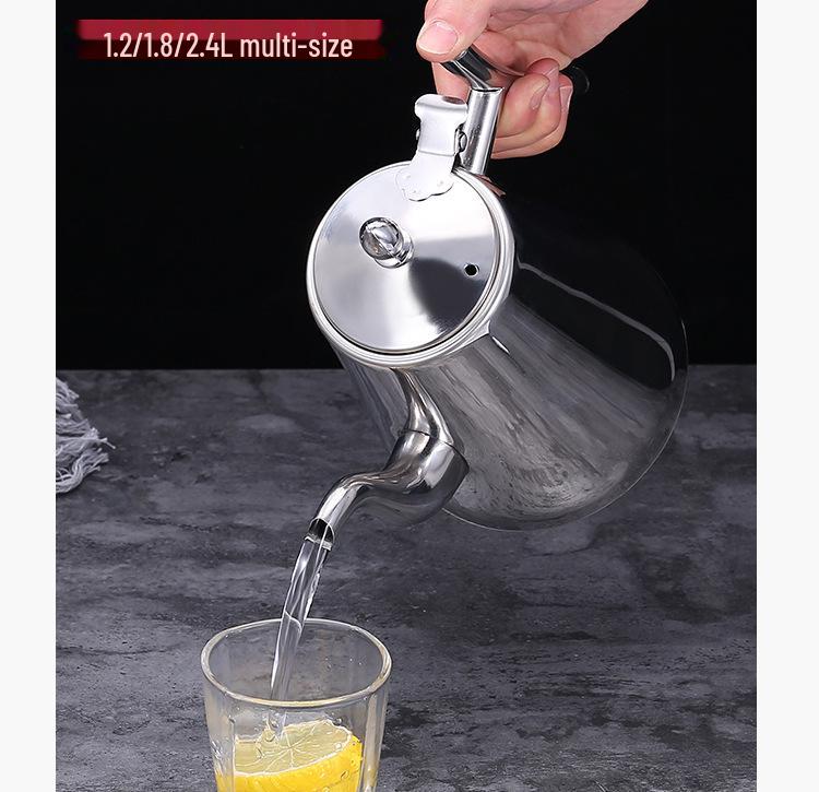 Stainless Steel Kashi Flower Tea Kettle with Filter - Ideal for Hotels, Restaurants, and Teahouses.