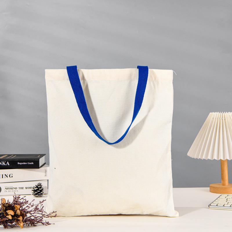 Customized DIY Hand-Painted Canvas Tote Bag for Students - Single Color, Handheld & Shoulder Carry