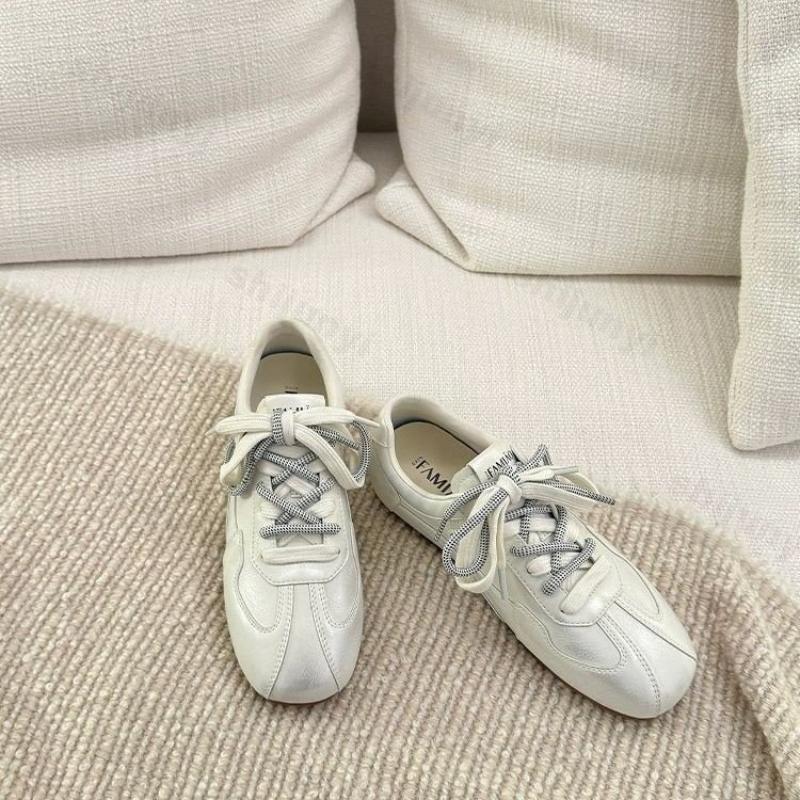 Women's Casual Shoes 2025 Spring Autumn New Cross Tied Outdoor Non Slip Sneakers Lightweight Comfortable Luxury Flats