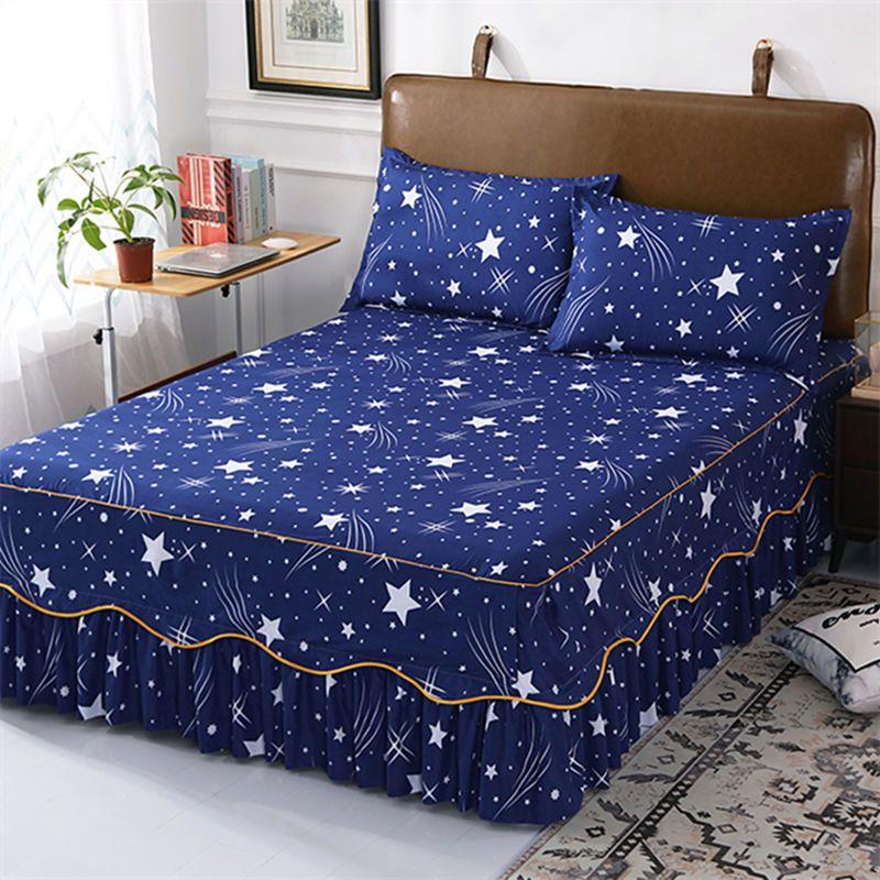 Double Bed Skirt Cotton Bedspreads Cover King Queen Size Bedspread On The Bed1.2/1.5/1.8/2.0M Summer Dustproof Bed Decorations