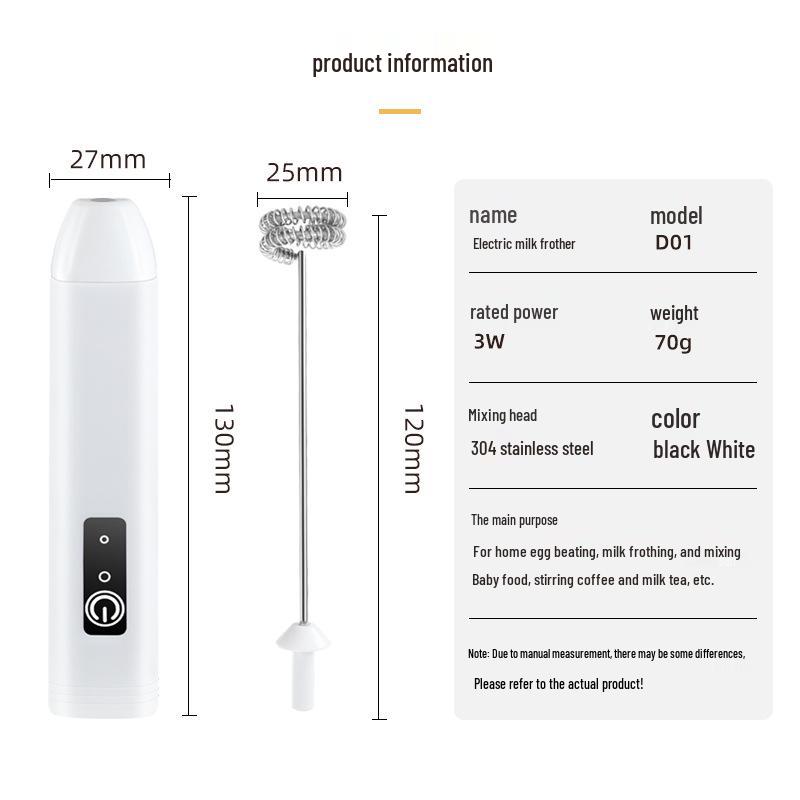 Dual-Head Electric Handheld Milk Frother & Egg Beater