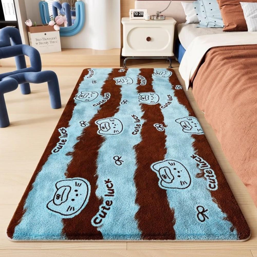 Fluffy Plush Cartoon Rug, 3D Cute Plush Carpet for Bedroom & Living Room, Ultra-Soft Non-Slip Area Rug, Machine Washable