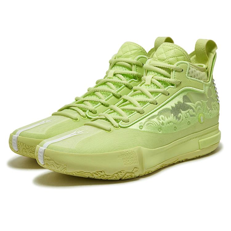 New 361° Cushioning, Slip Resistant, And Abrasion Resistant High Top Basketball Shoes Men's Light Fruit Green 672521123-10