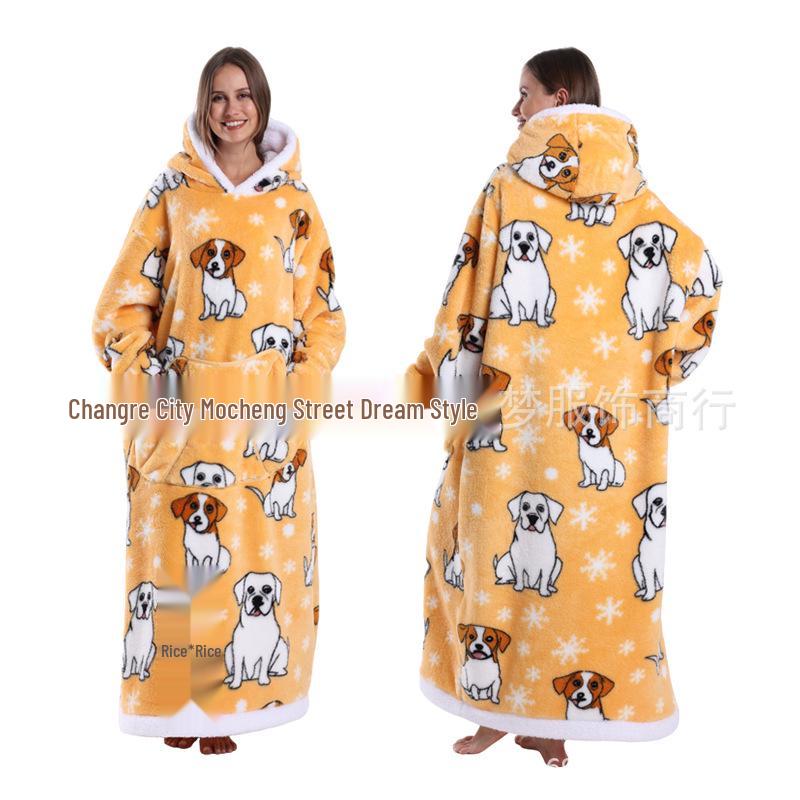Women's Winter Cozy Velvet Robe - Double-Sided Soft Cotton for Cold Protection and Comfort