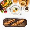 Divit Shilp Natural Wooden Tray, Serving Bowl for Salad, Veggies and Fruits, Large Deep Tray for Family, Party (Bark Edge Divided Tray)