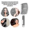 25-26 2 Pack Boar Bristle Hair Brush, Curved And Vented Detangling Hair Brush Compatible With Lo