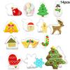 Stainless Steel Biscuit Mold Waffle Cutting Mold Christmas Style DIY Cookie Biscuit Cake Mousse Mold Fondant Baking Tools