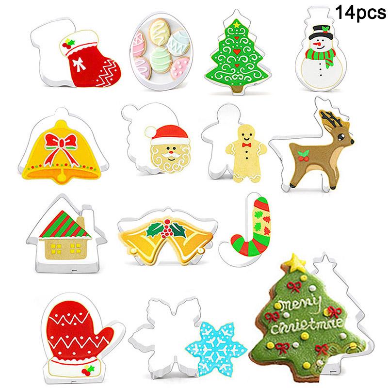 Christmas Cookie Cutter Stamp Cat Shape Mold Pastry For Baking Biscuits Christmas Cookie Type Cake Decor Cookie Cutters