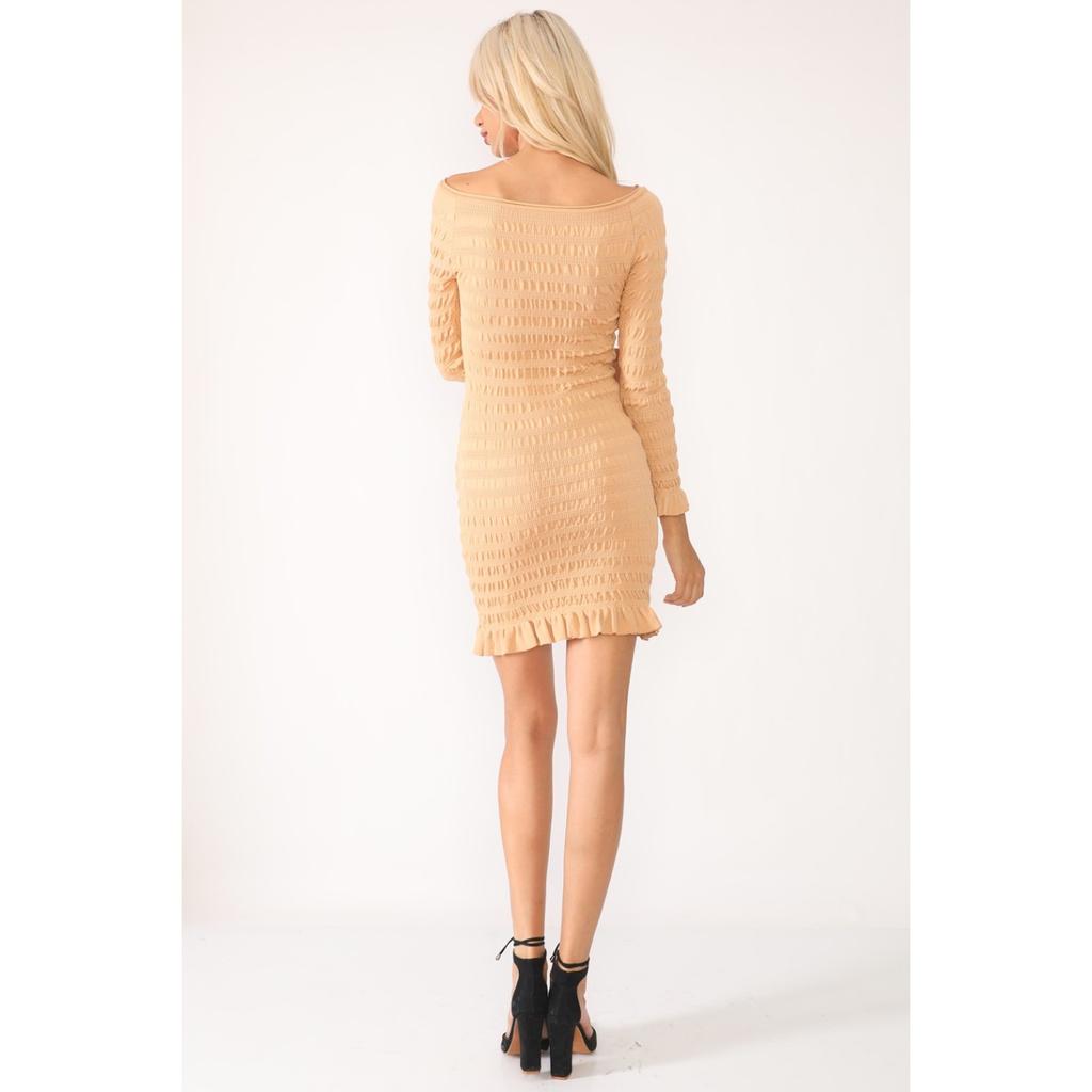 Rochie de tricotaje din țesătură șifonată mărime mini mărime standard