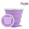 Unbreakable Children's Portable Silicone Folding Cup with Lanyard for Outdoor Use
